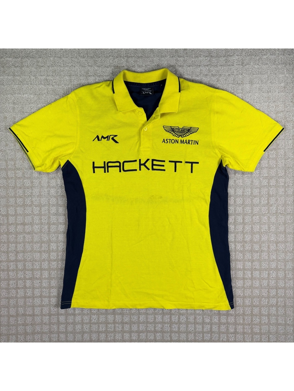 Hackett Aston Martin Amr Polo Shirt Yellow M